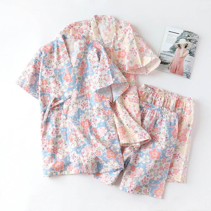Women's Fashion Cotton Loungewear Two-piece Suit - Mubimart