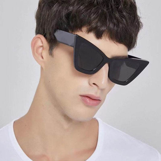 Large Frame Cat Eye Simple Sunglasses - Mubimart