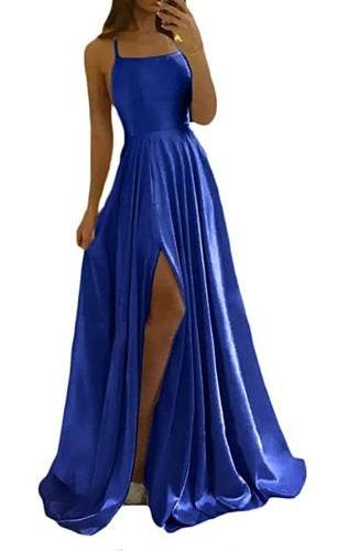 Evening Dress Prom Robe Formal Simple Split - Mubimart