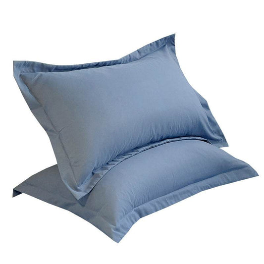 Fashion Simple Washed Cotton Pillowcases Pair Set - Mubimart