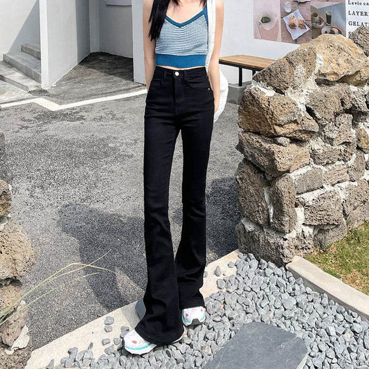 Women's Fashion Skirt High Waist Bootcut Jeans - Mubimart