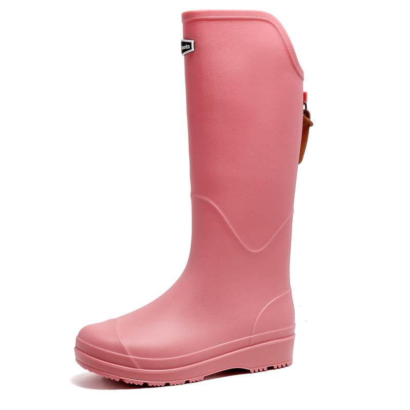 Knee-high Rain Boots Rain Shoes - Mubimart