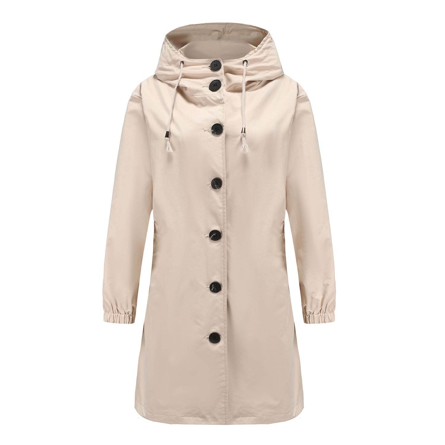 Anorak Women's Casual Long Coat Trench Coat - Mubimart