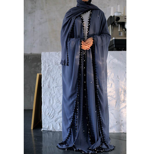 Loose Lace Up Long Sleeved Cardigan Robe For Women - Mubimart