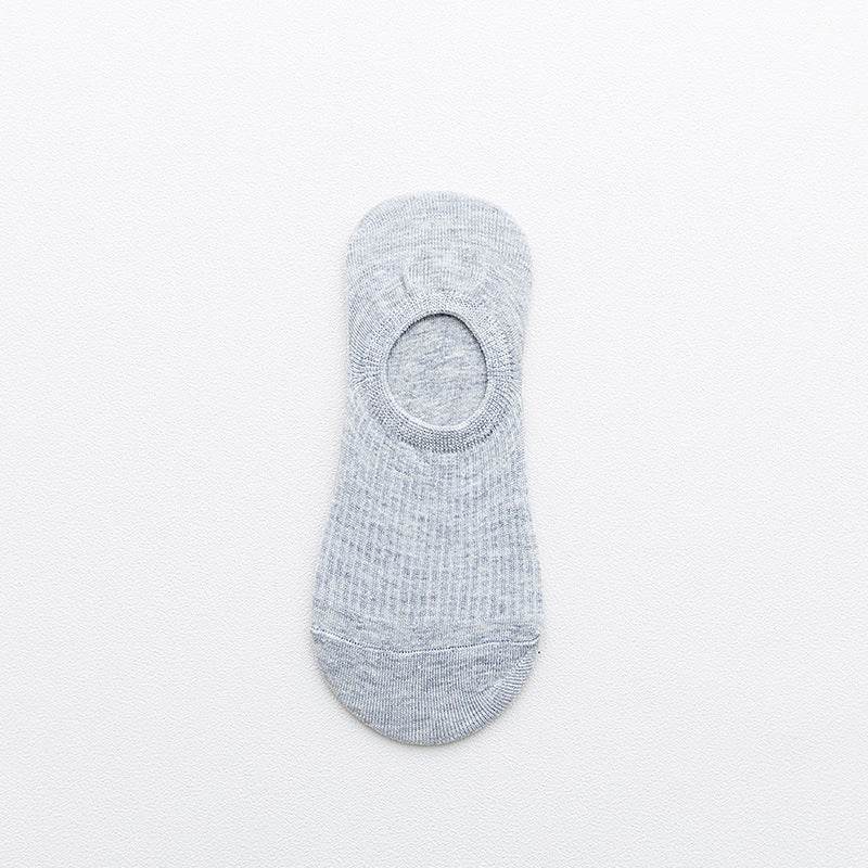 Cotton Spring And Summer Invisible Socks Low Cut Silicone Non-slip - Mubimart