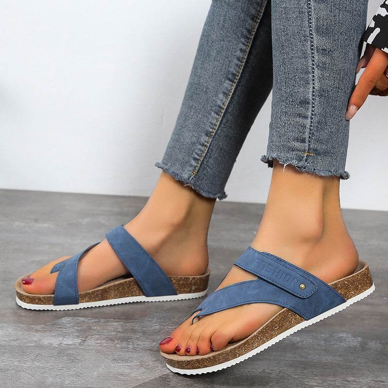 Women's Flat Sandals Flip Flops Slippers Outdoor Daily Casual Beach Shoes Slides - Mubimart