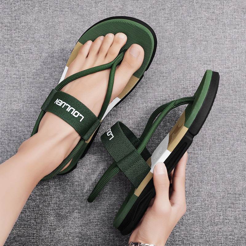 Men Sandals Outdoor Sport Flip Flops Comfort Casual Thong Beach Shoes - Mubimart