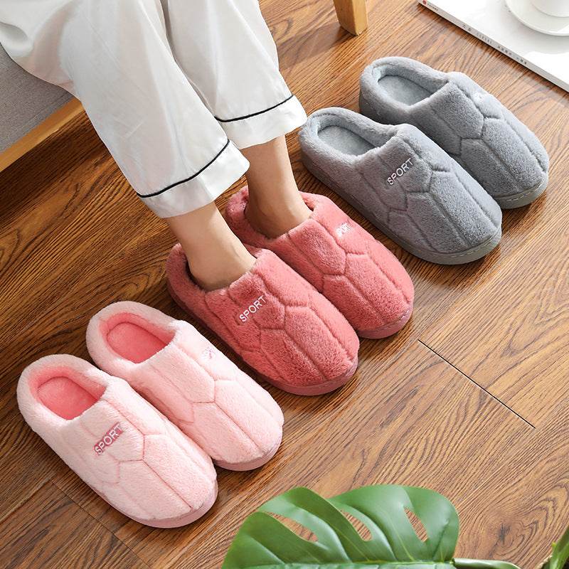 Unisex Slippers Cozy Plush House Slippers Warm Winter Slippers Indoor - Mubimart