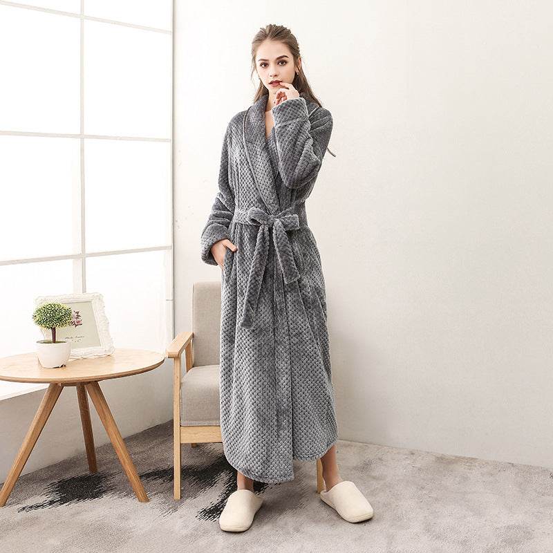 Waist Girdle Babe Cashmere Couple Nightgown Unisex Thickened Plus Size - Mubimart