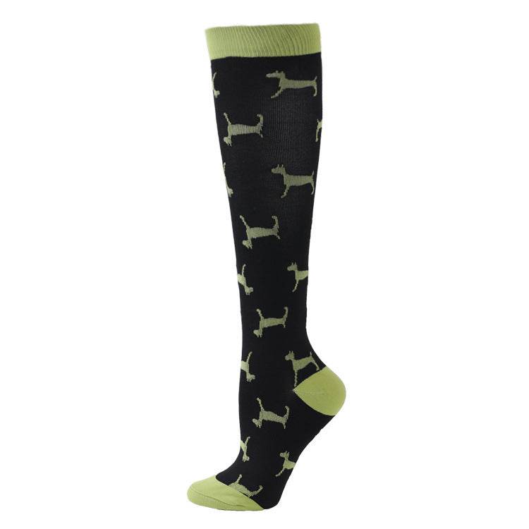 Sports Compression Socks Pattern Stretch Stockings - Mubimart