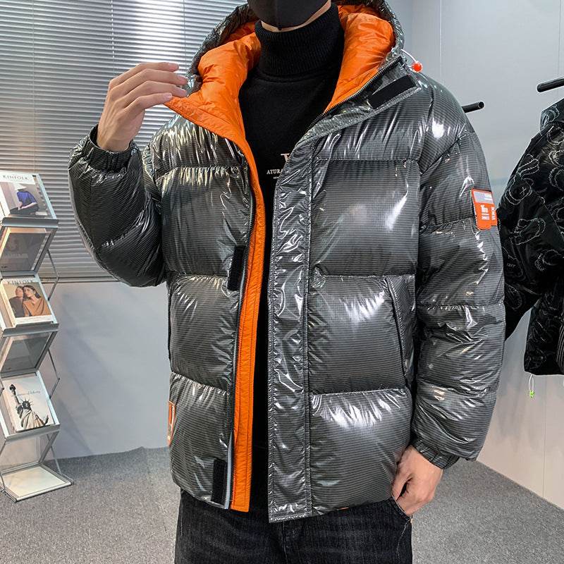 Thickened Warm Bright Windproof 90 Down Down Jacket - Mubimart