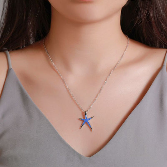 European And American New Starfish Pendant Fashion Simple Cute Starfish Women's Necklace