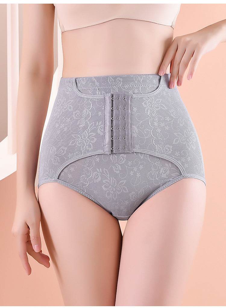 Mid-waist Row Buckle Belly Panties Lift Buttocks Shaping Postpartum Waist Crotch Tummy Breathable Body Shaping Pants - Mubimart
