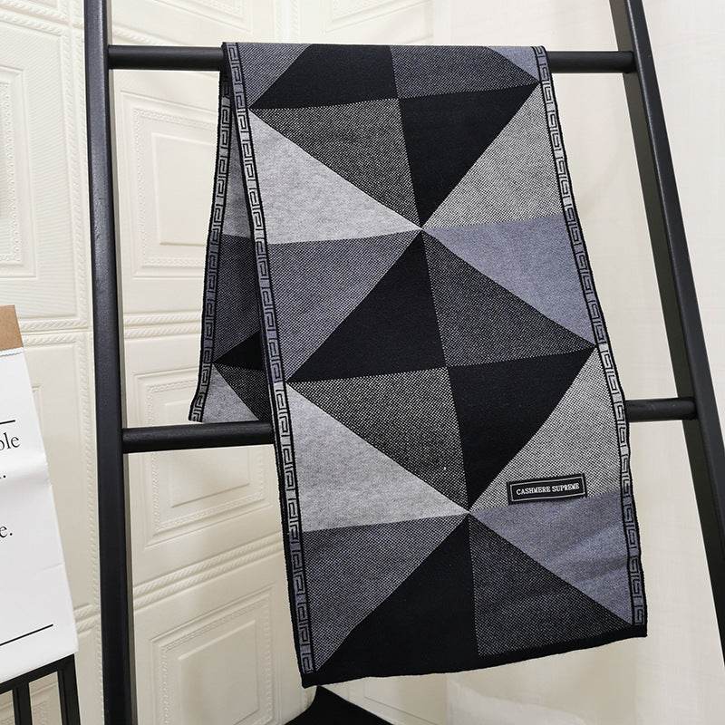 Spring-autumn-winter Knitted Scarf Men Dongdaemun Korean Youth Art - Mubimart