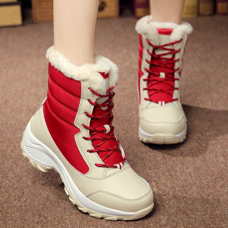 Snow Boots Plush Warm Ankle Boots For Women Winter Shoes - Mubimart