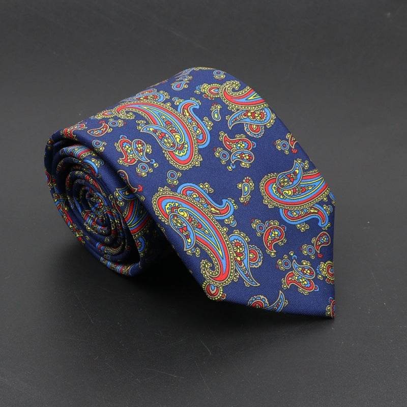 Super Soft Bohemian Silk Ties Men's Fashion 75mm Necktie - Mubimart