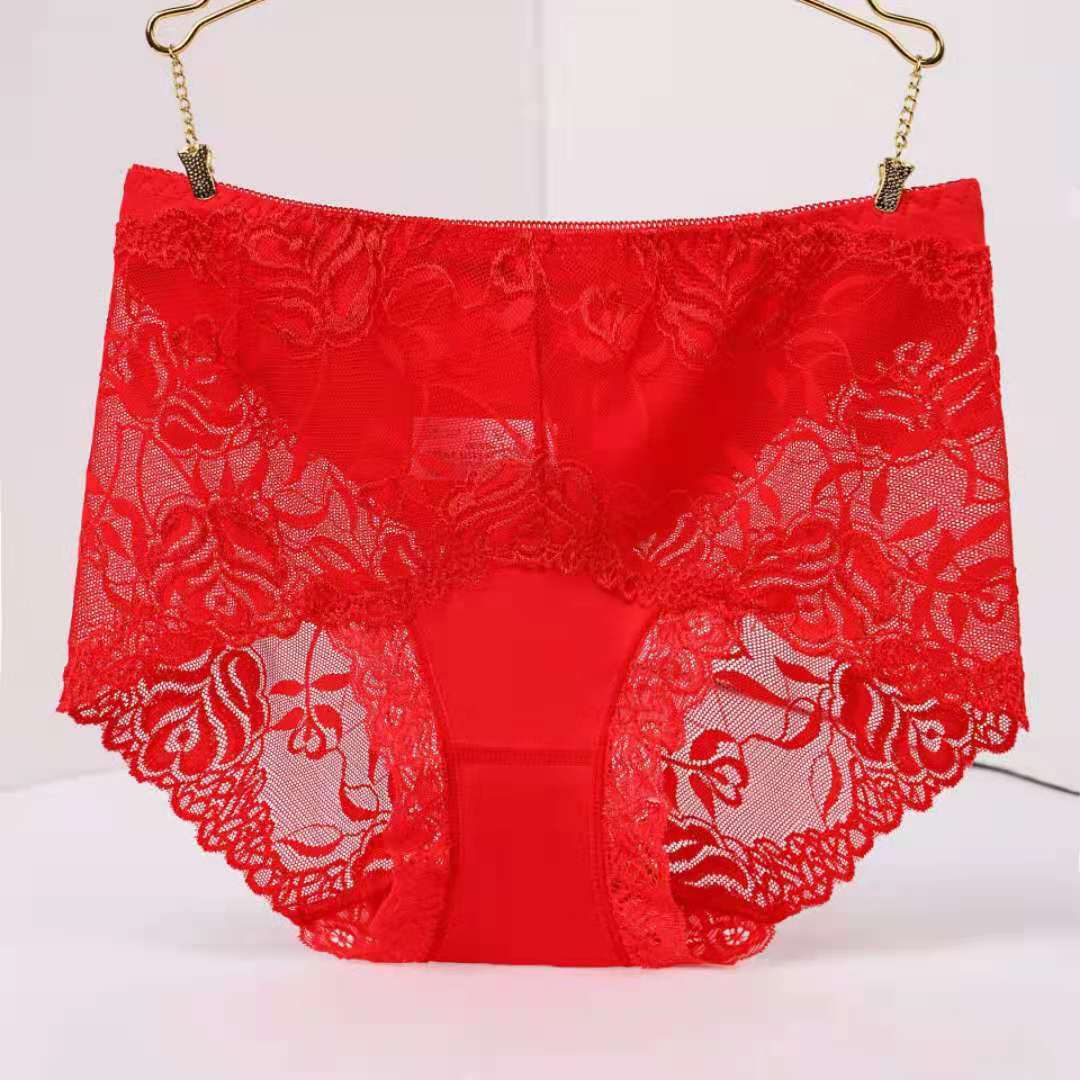 Mid-high-waist Lace Panties For Ladies Sexy - Mubimart -  