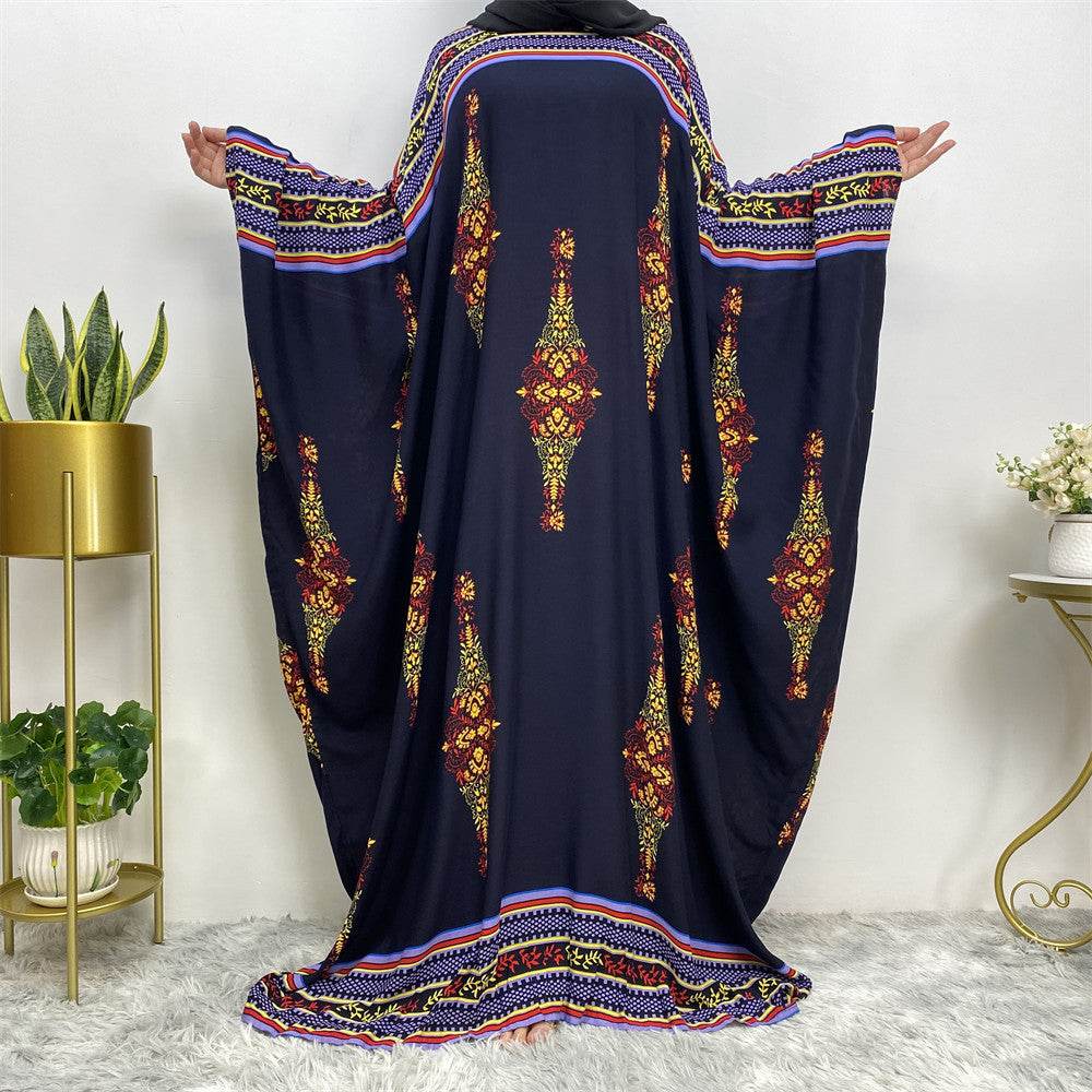 Batwing Sleeves Plus Size Women's Dresses - Mubimart