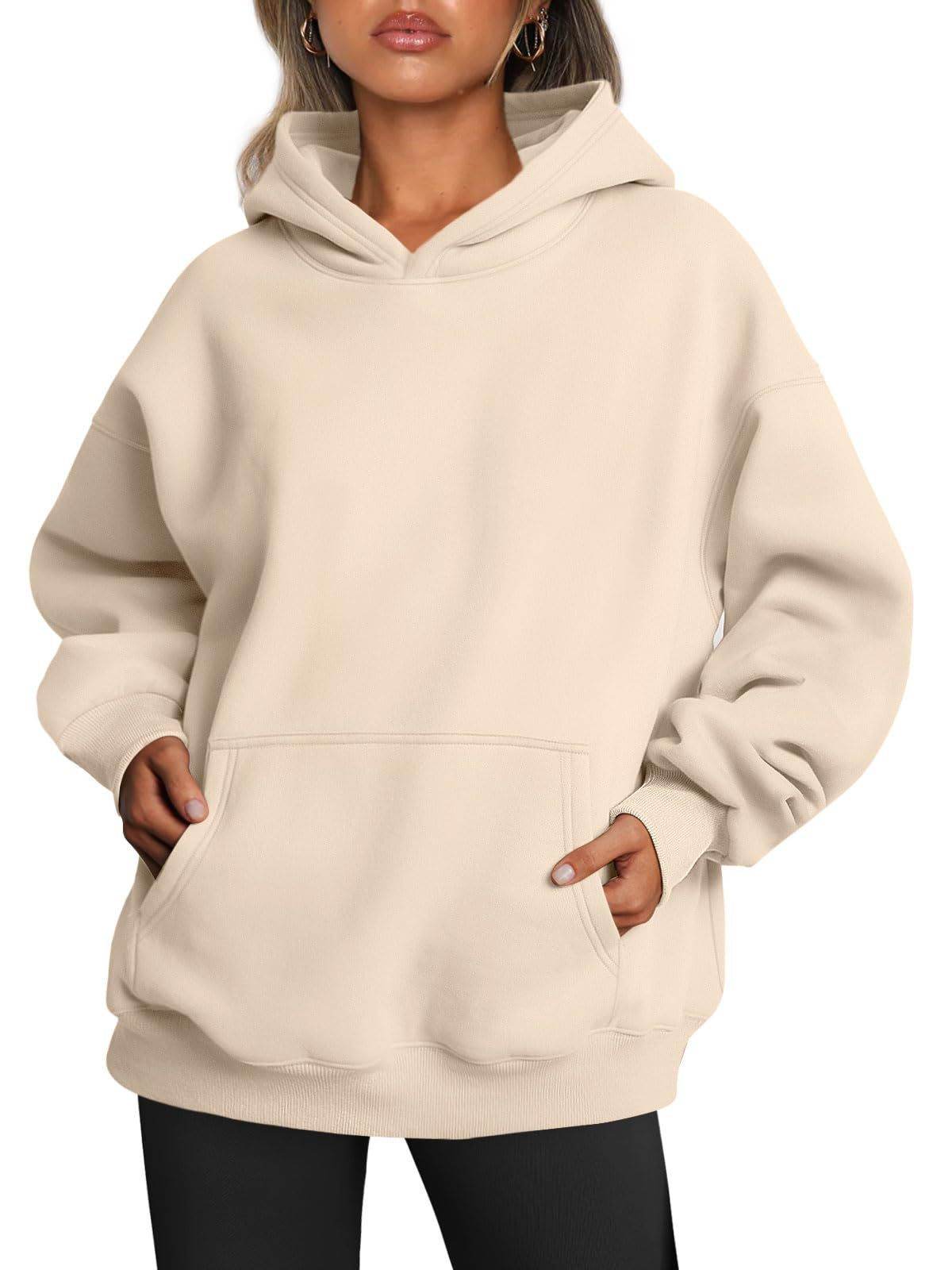 Women's Oversized Hoodies Fleece Loose Sweatshirts With Pocket Long Sleeve Pullover Hoodies Sweaters Winter Fall Outfits Sports Clothes - Mubimart