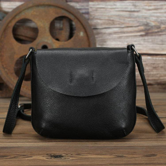 Retro Simple Leather Crossbody Bag For Women - Mubimart