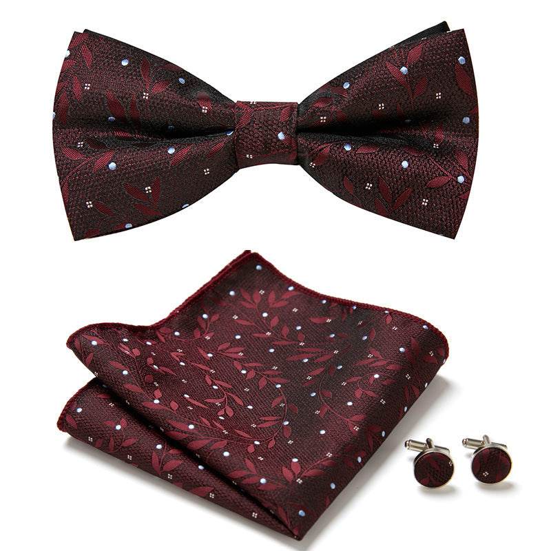 Three Piece Set Of Stylish Bow Ties - Mubimart