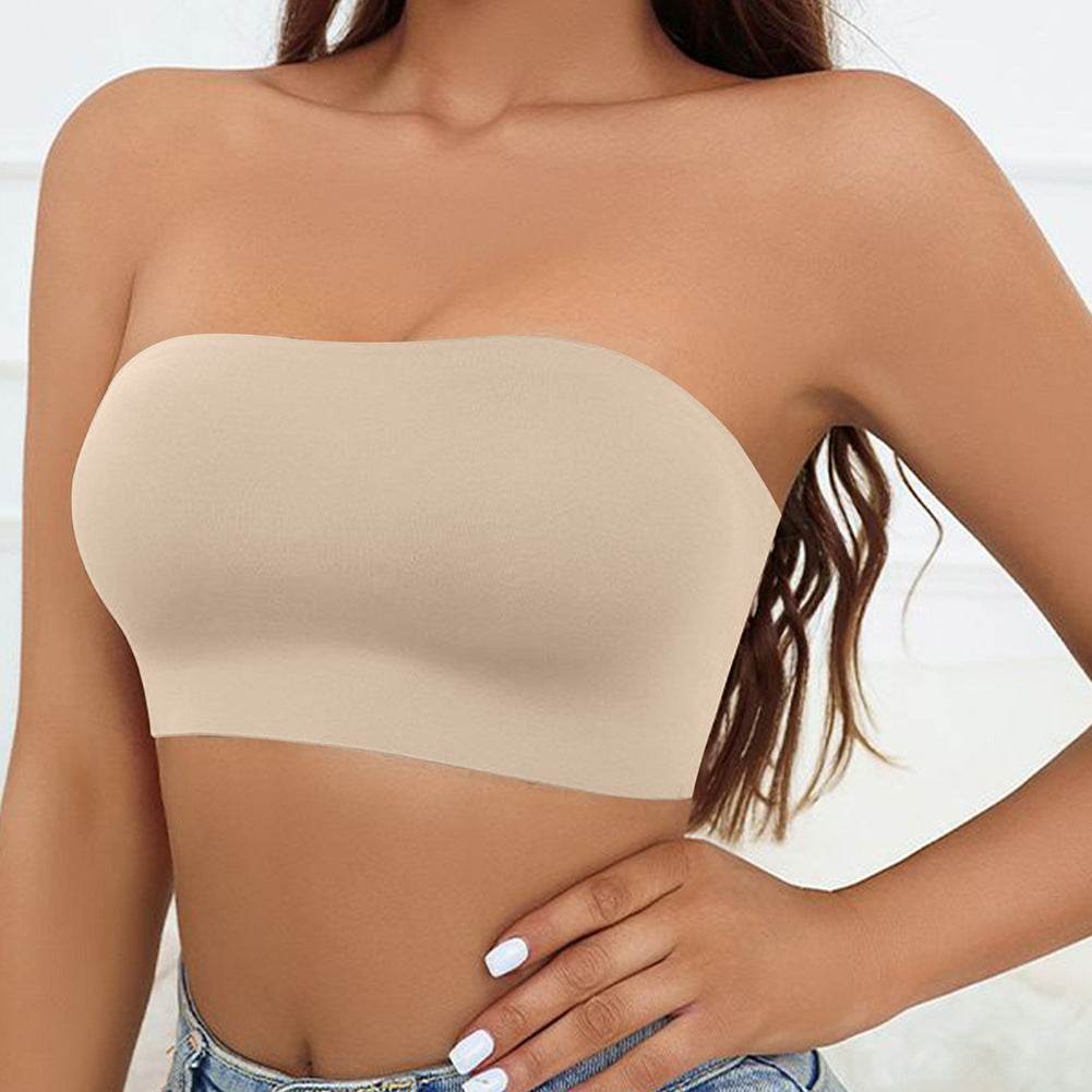 Strapless Seamless Ice Silk Push Up Women's Bra - Mubimart