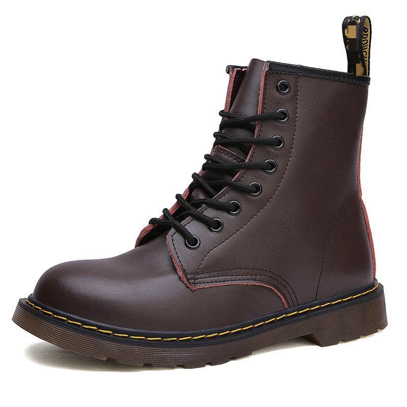 Women's Boots Combat Ankle Boots Lace Up Shoes - Mubimart