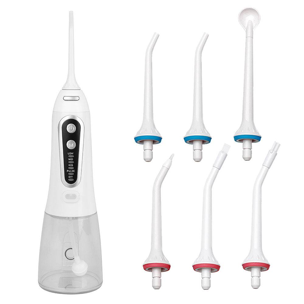 5 Modes Oral Irrigator, Portable Flosser, USB Rechargeable, Water - Mubimart