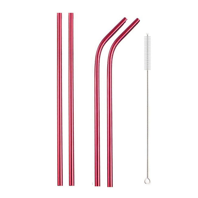 5 Sets Of 304 Stainless Steel Straws - Mubimart -  