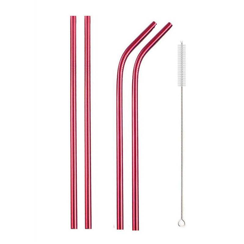 5 Sets Of 304 Stainless Steel Straws - Mubimart
