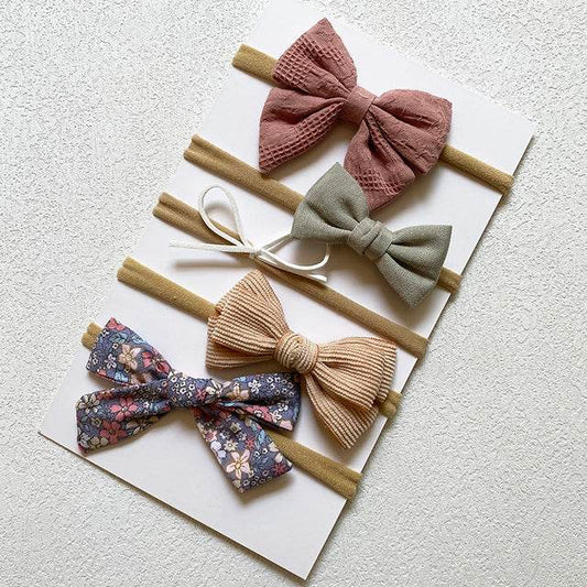 5-piece Baby Headband Bow Set - Mubimart