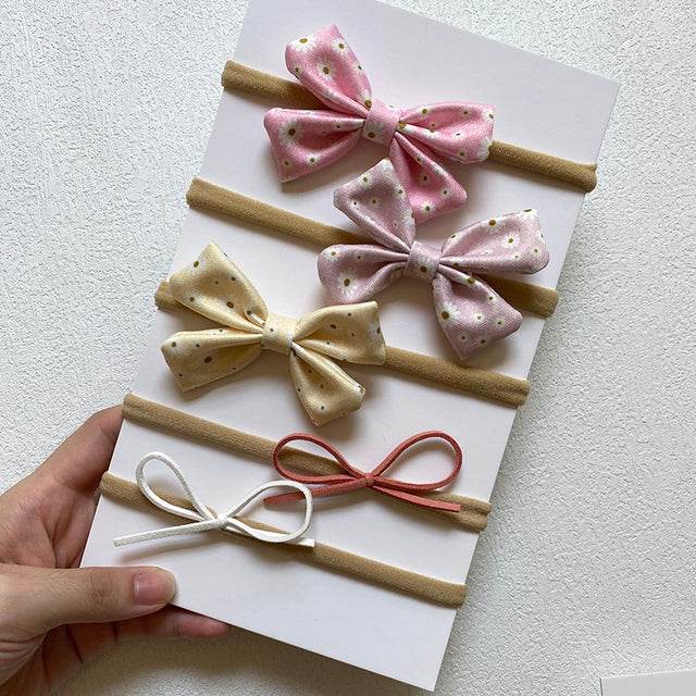 5-piece Baby Headband Bow Set - Mubimart