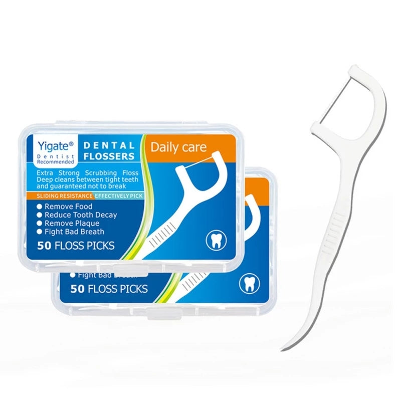 50 Ultra-fine Floss Picks At A Time - Mubimart - Flow Picks 