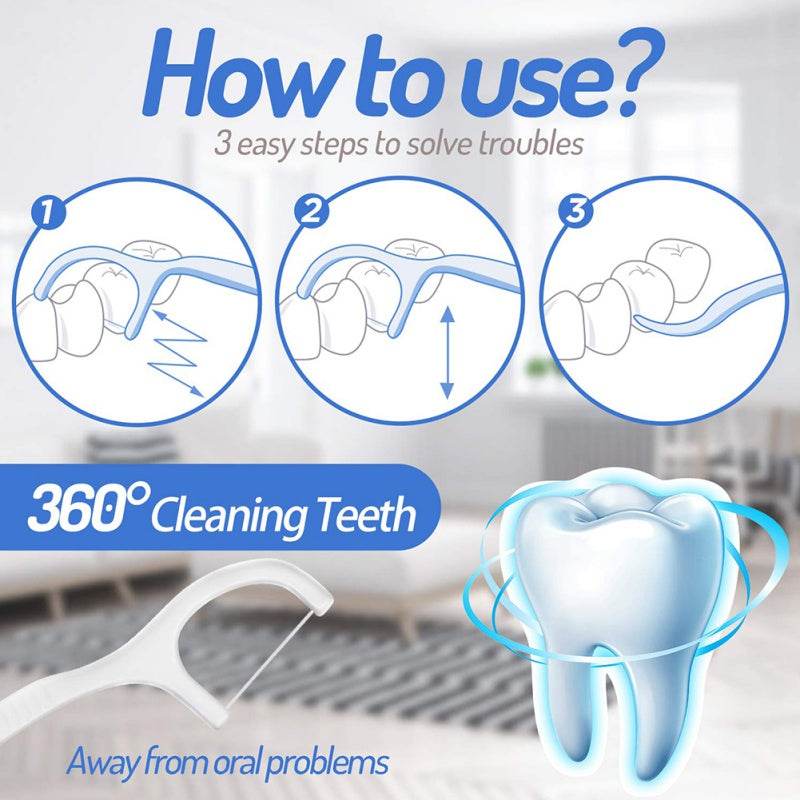 50 Ultra-fine Floss Picks At A Time - Mubimart