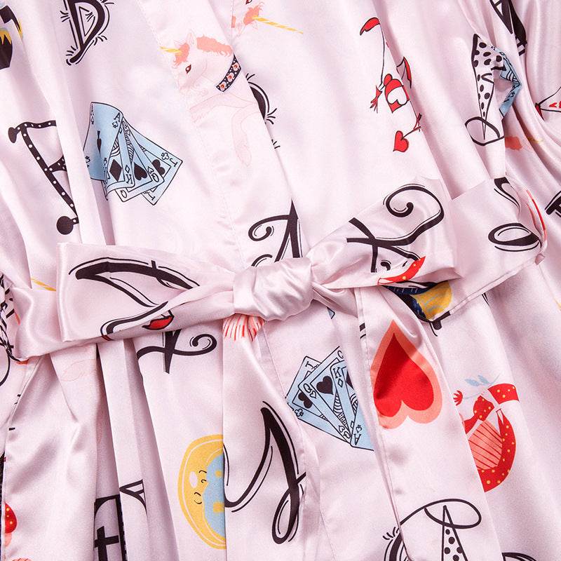 Sexy printed nightgown - Mubimart