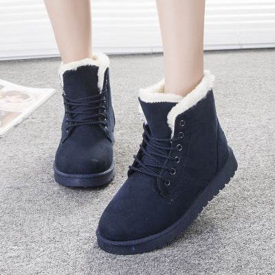 Snow Boots Street Martin Short Boots Women - Mubimart