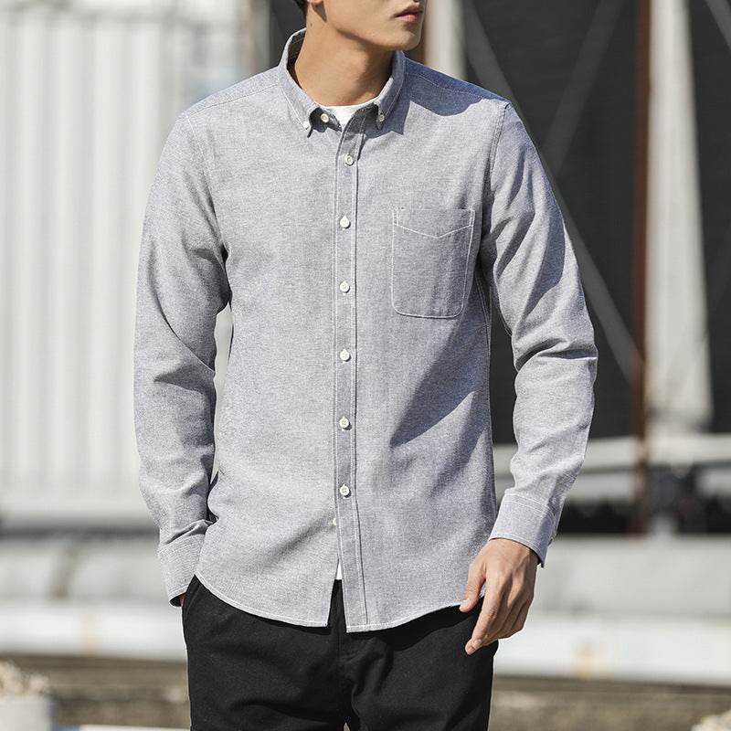 Slim shirt jacket long sleeve shirt - Mubimart
