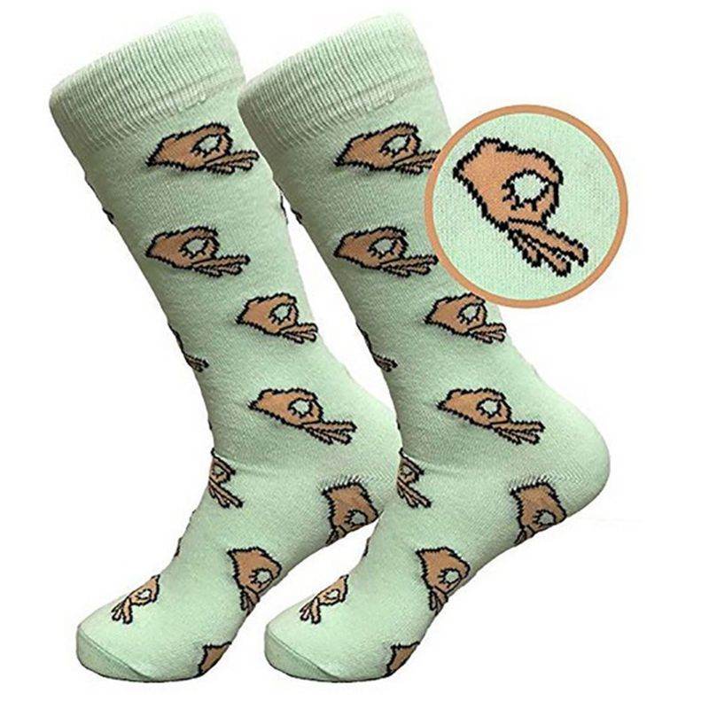 Ok gesture socks cotton socks - Mubimart