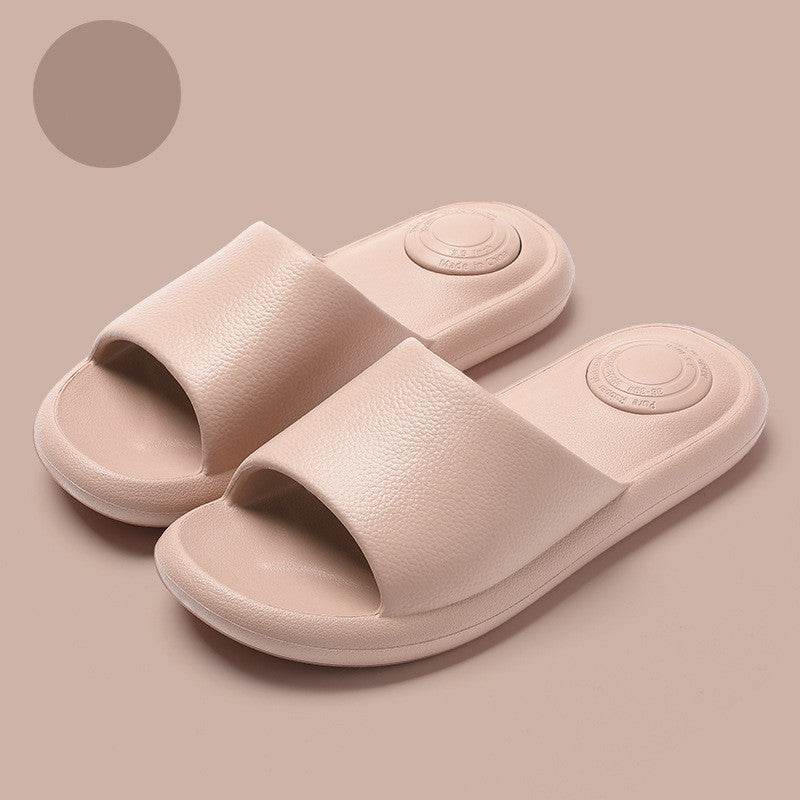 New Solid Color Slipper Summer Fashion Anti-Slip Non-slip Floor Bathroom Slippers For Women Men Casual Couple House Shoes - Mubimart