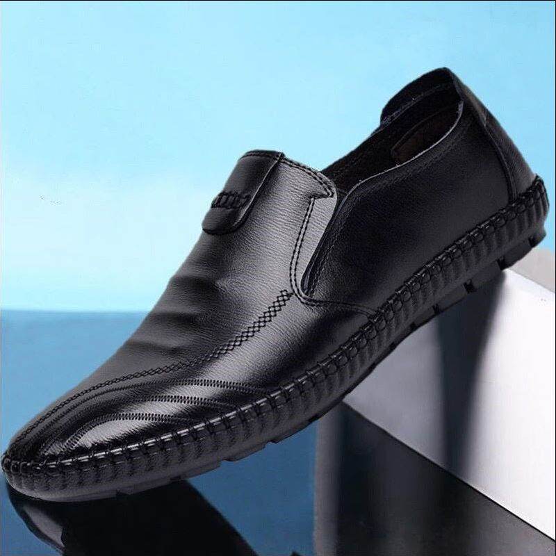 Leather Shoes Mens Leather Spring New Mens Business - Mubimart