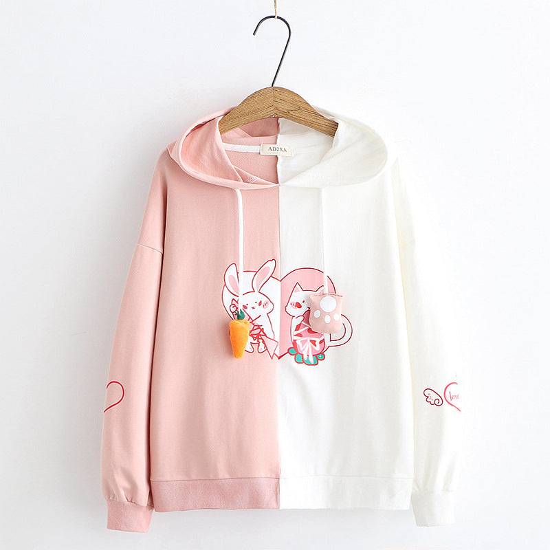 Hooded pullover sweater