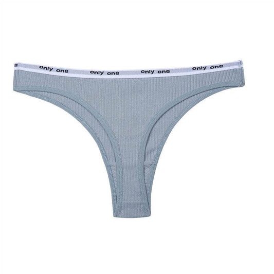 Threaded cotton thong - Mubimart