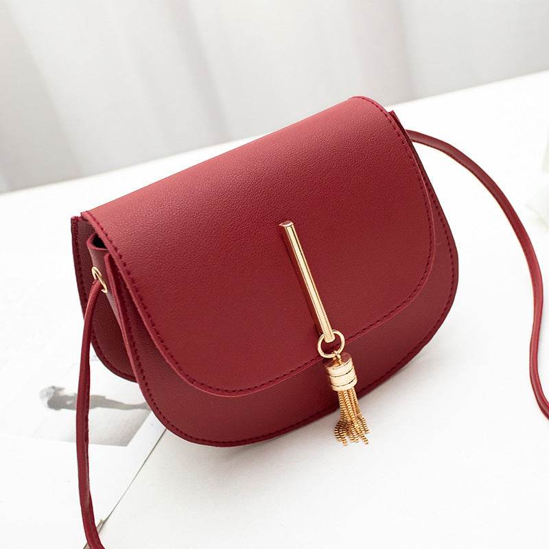 Shoulder bag tassel round bag women bag - Mubimart
