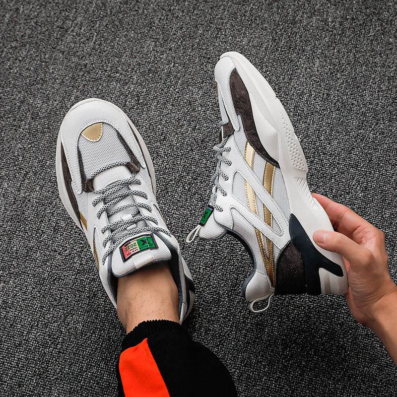 Autumn Men Sports Mesh Breathable Shoes Leisure - Mubimart