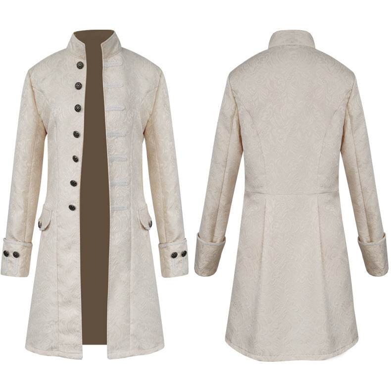 Men's Medieval Coat Jacket Trench Coat - Mubimart