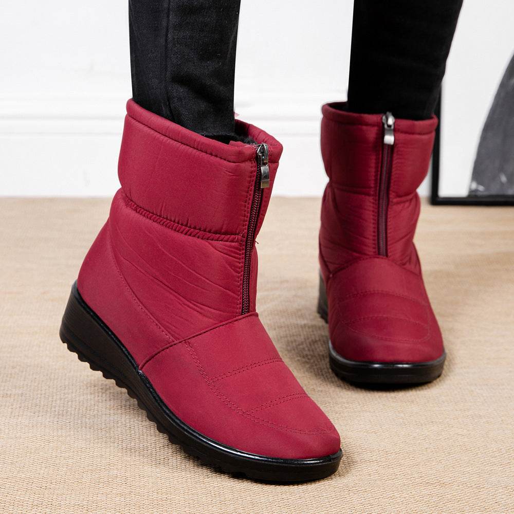 Winter Snow Boots For Women Warm Plush Platform Boots Shoes - Mubimart