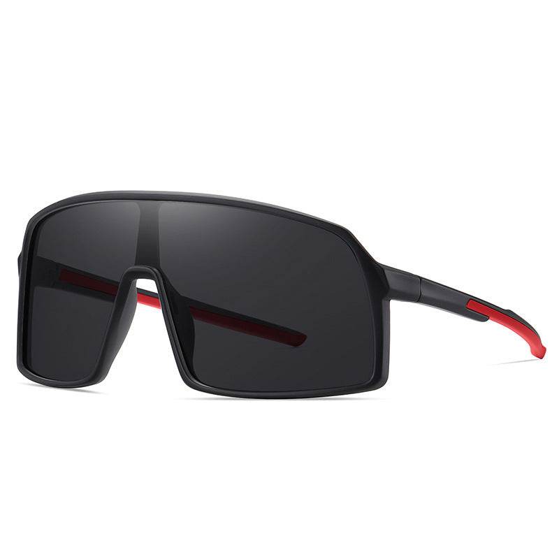 Mens Fashion Simple One Piece Large Frame Sunglasses - Mubimart