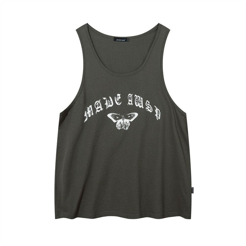 Abstract Butterfly Sports Undershirt Waistcoat T-shirt For Men - Mubimart