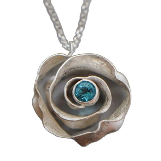 European And American Inlaid Zircon Rose Design Pendant Simple Graceful All-Match Jewelry Necklace