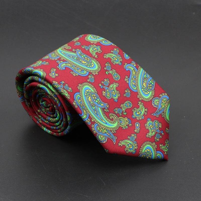 Super Soft Bohemian Silk Ties Men's Fashion 75mm Necktie - Mubimart